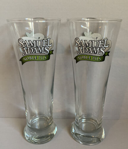 Pilsner Beer Glass~Set of 2 Samuel Sam Adams Noble Pils 16 oz