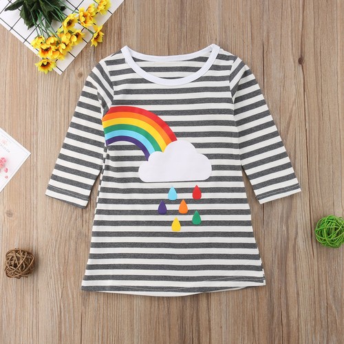 1-6T Toddler Baby Girls Kids Casual Party Princess Dress Sundress Clothes UK