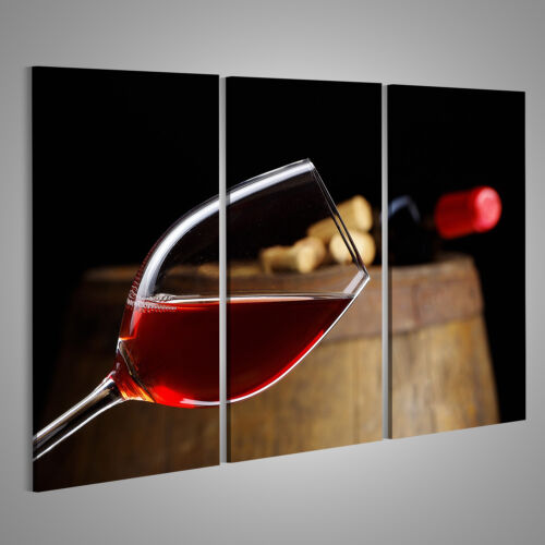 Picture IMAGES ON CANVAS Glass Wine with Barrel FMV