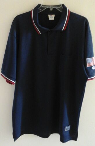 White/Navy/Red Trim Buy 3 Cliff Keen Mens XL Navy Blue Baseball Umpire Shirt 
