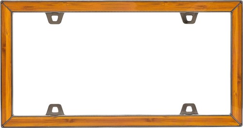 Bamboo Wood Design License Plate Tag Frame for Auto-Car-Truck