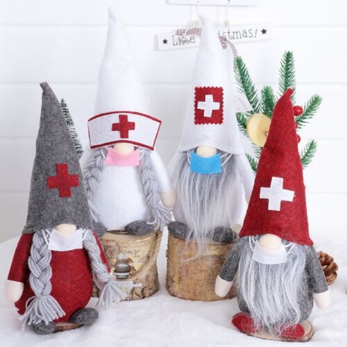 Details about  / 2020 Christmas Gnome Santa Wearing Mask Plush Doll Xmas Tree Ornament Decor Gift