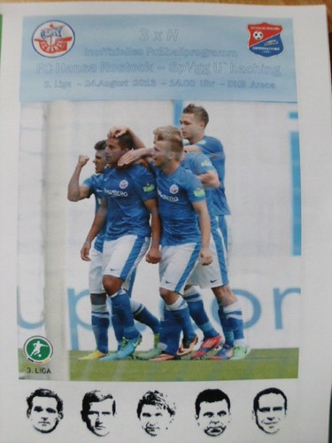 SpVgg 3 Unterhaching 24.08.2013 Ostseestadion Liga FC Hansa Rostock
