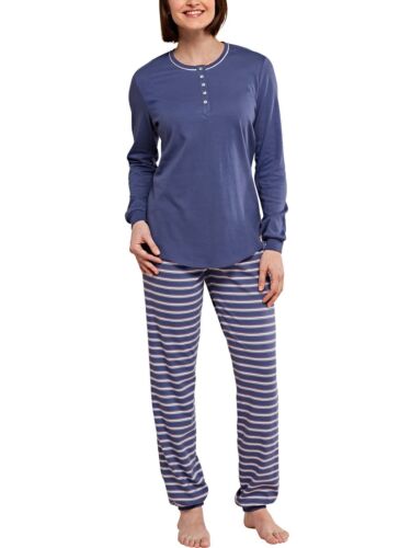153982 Seidensticker Damen langer Schlafanzug Pyjama Lang Interlock 