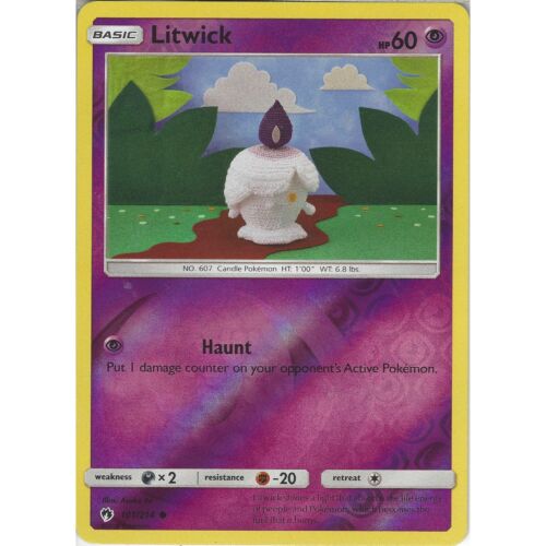 Common Reverse Holo Card Pokemon TCG: Litwick SM8 Lost Thunder 101//214