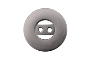 5 trozo Plata moderna Matt metal botones 2 agujero estupenda Design 20mm 