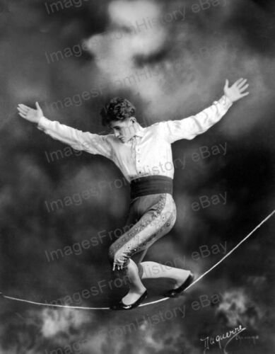 8x10 Print Con Colleano Australian Tightrope Walker Circus Performer #CCTR
