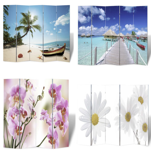 Foto-Paravent Paravent Raumteiler Deko Panels Strand /& Blumen mehrere Auswahl