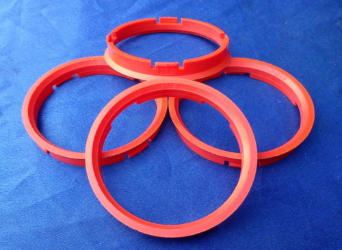 Anelli di centraggio 4x 73,0 mm 67,1 mm rosso per cerchi in lega fz55
