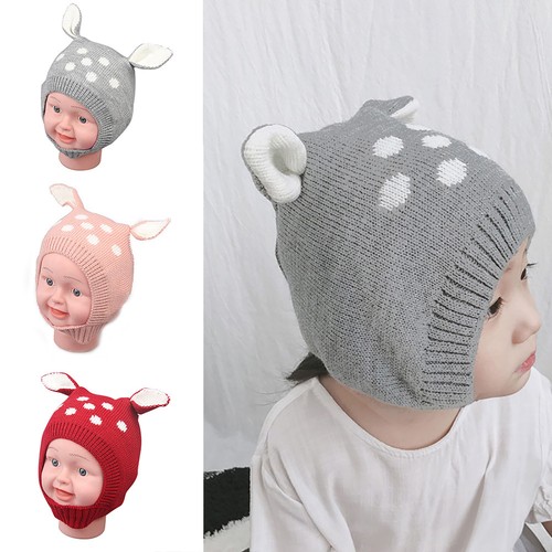 EE/_ EG/_ Winter Baby Boy Girl Beanie Hat Warm Cute Rabbit Ear Toddler Knitted Cap