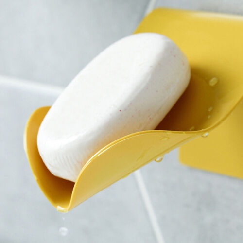 Self Adhesive Soap Rack Sponge Holder Case Shower Shelf Drain Box Soap Dishes 