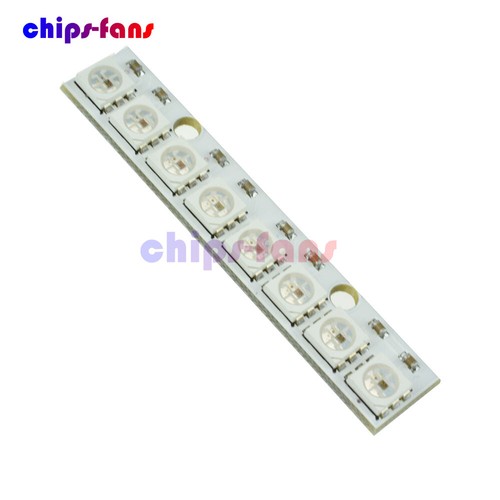 2PCS WS 2812 WS 2811 5050 RGB LED Lamp Panel Module 5V 8-Bit Rainbow LED Precise