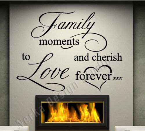 WALL STICKERS  Quotes  FAMILY WALL QUOTES Vinyl Wall Art Decal Stickers NN91