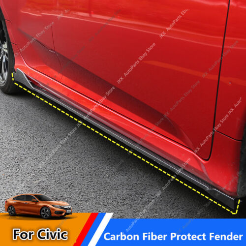 For Honda Civic Sedan 2016-2018 Carbon Fiber Car Body Side Protect Fender Covers