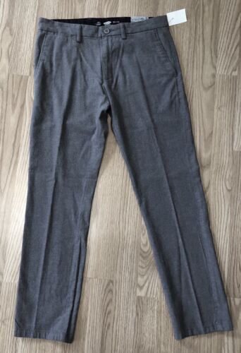 GAP Homme Taille 30 W 30 L Robe Pantalon Solid Gray Straight Slim new tag