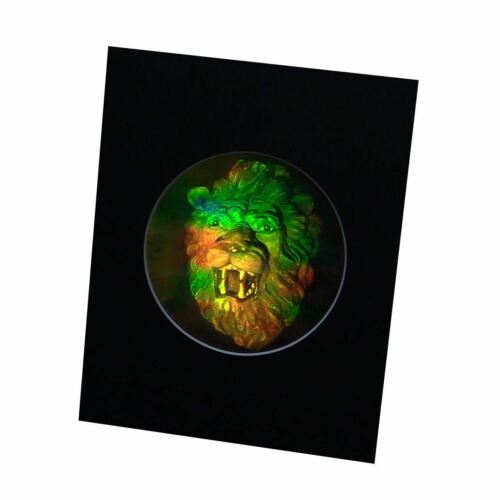 LION HEAD Matted Hologram Picture 3D Embossed Type 