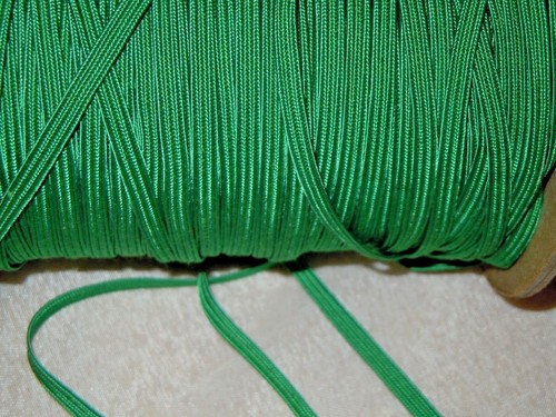Soutache Rayon Cord Trim 5 yards Vintage GREEN Soutache Cord