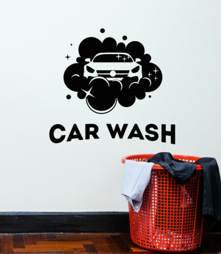 Vinyl Wall Decal Water Clean Car Wash Auto Garage Service Stickers Mural g2559 