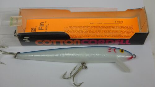 Fishing Lure 1020 MINT 7" Vintage COTTON CORDELL RED FIN 1000 Series 