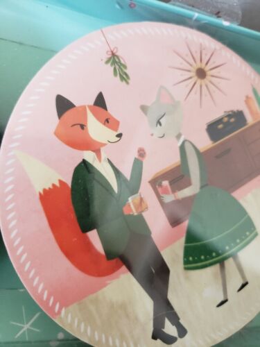 Details about  / NEW Molly and Rex 12 Round Christmas Coasters Fox Bear Reindeer Drinking