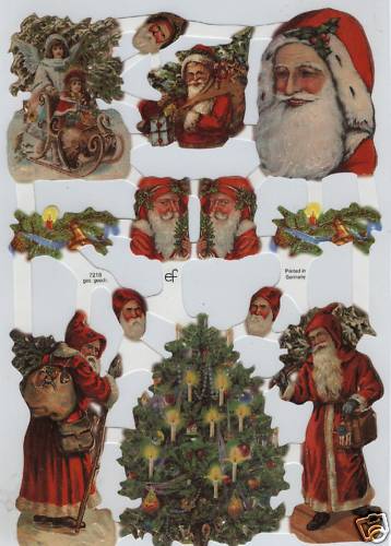 # GLANZBILDER # EF 7218 Engel /& Santas /& Weihnachtsbaum