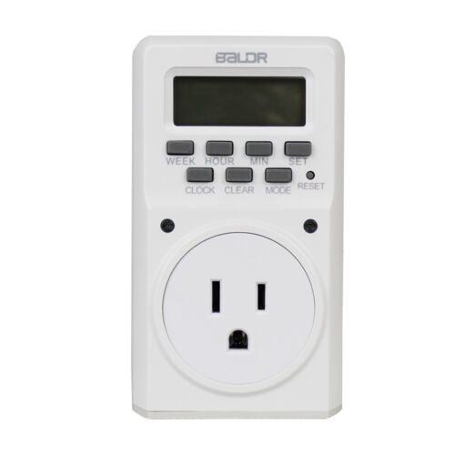 Baldr US Plug Timer Switch Plug-in Power Outlet Digital Programmable