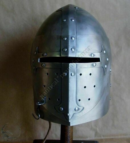 Medieval Knight Closed Armor Helmet Ready For Battle Costume Halloween Gift M5 