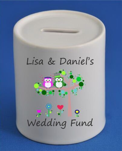 Personalised Wedding Fund Savings bank Money Box105246 engagement present Gift