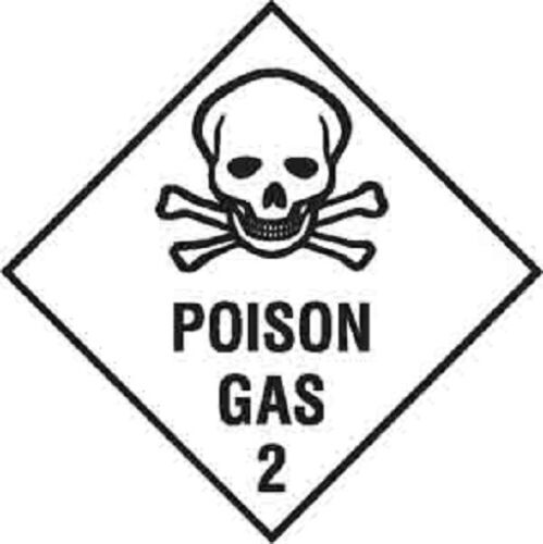 Poison Gas 2 Dangerous Warning Health & Safety Signs PVC Stickers /Adhesive 