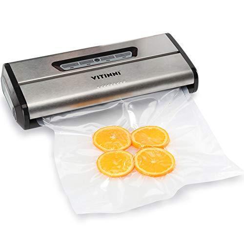 Vitinni Stainless Steel Food Vacuum Sealer Machine with 5 Reusable Starter Bags