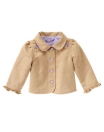 GYMBOREE COWGIRLS AT HEART TAN w// FLOWER SUEDE JACKET 12 18 2T 3T 4T 5T NWT