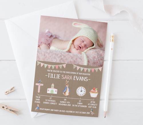 10 x personnalisé enfants Invitations baptême baptême Naming Day