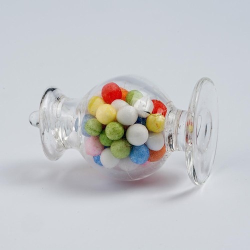 Miniature Candy Jar Glass Bowls Dollhouse Glassware Miniature 1:12 Scale Candies