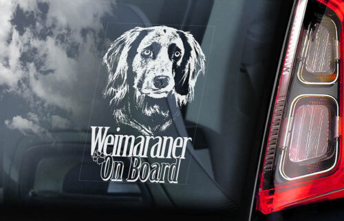 V02 Vorstehhund Dog Long Haired Window Sign Decal Gift WEIMARANER Car Sticker 
