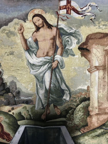 Tapisserie Tapis Jésus La résurrection Resurrezione arazzo Tapisserie 136x102 cm 