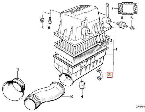 New Genuine Mercedes Benz Air Filter Housing Spring Clip A0009931725