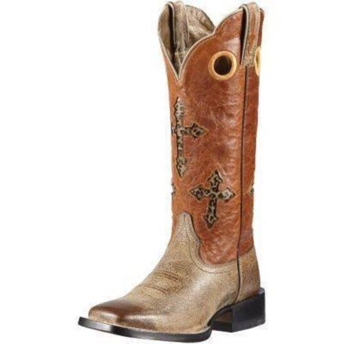 Ariat Ladies Ranchero Tawny//Sunset Leopard Print Cross Western Boots #10011899