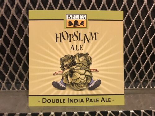 BELLS BREWERY Michigan ~ 3 1//2/" ~ HOPSLAM Double IPA ~ Craft Beer Sticker Sign