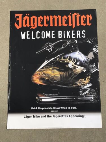 Jagermeister Jäger Welcome Bikers Poster with Motorcycle 