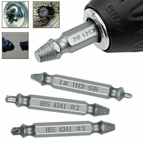 6Pcs Damaged Screw Extractor Speed Out Drill Bits Broken Bolt Remover Tool Set
