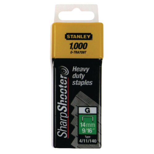 1-TRA70 Pack of 1000 Stanley SharpShooter Heavy Duty 10mm 3//8in Type G Staples