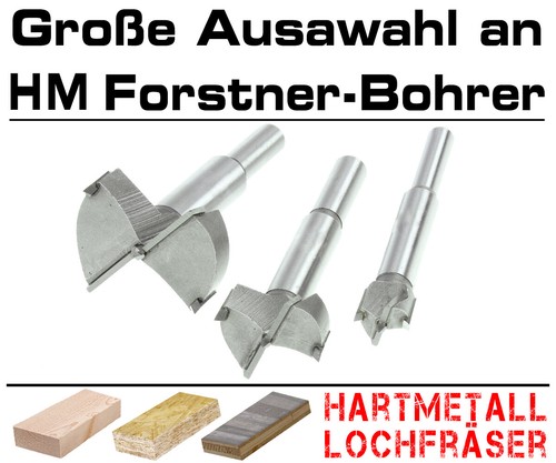 4 X carbure Forstner Art Casserole Charnière Perceuse Bois Fraise Ø 20 30 40 50 mm