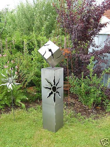 SГ¤ule Sonne Edelrost Rost  Garten Metall Skulptur Stele 