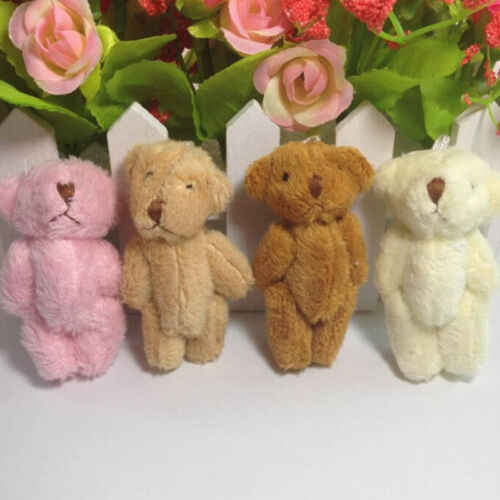 Cute Joint Bear Mini Teddy Soft Toy Wedding Xmas Gift Jewelry Accessory 5pcs
