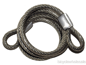 6 x 7//16 Coil Cable 6 Foot Coiled Cable Security Lock Cable Silver NEW!