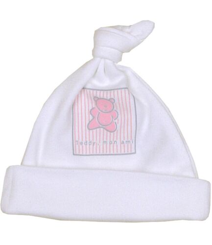 Premature Baby Clothes Girls Pink Design Knotted Cotton Hat 1.5-7.5lb 