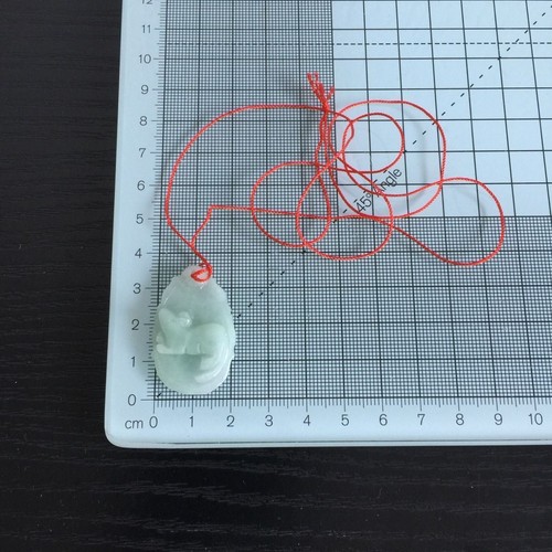 Jade Anhänger Ratte Chinesisches Sternzeichen Horoskop Tierkreiszeichen Kette