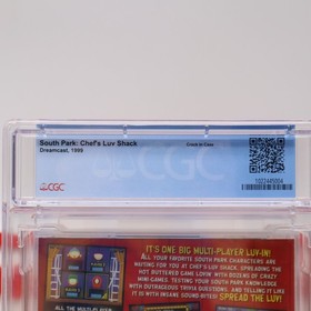 Sega Dreamcast SOUTH PARK: CHEF'S LUV LOVE SHACK - CGC GRADED 8.5 A+ NEW Sealed!