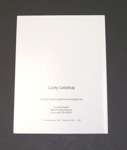 Charles/Charley Harper Notecards "Lucky Ladybug" 4 Pack w/Envelopes 