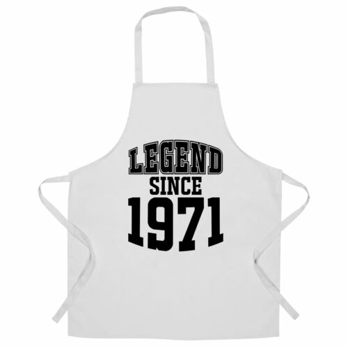 50th Birthday Chef's Apron Legend Since 1971 Slogan Fifty Years Old Gift Idea 